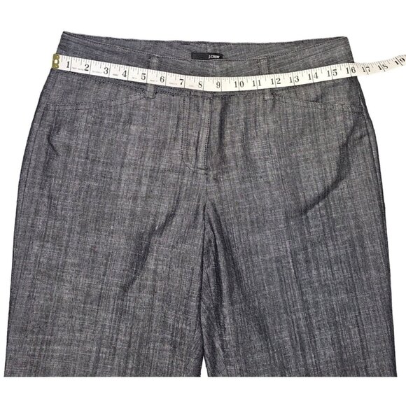 J. Crew Woman's Heather Gray Harlow 2 Snap‎ Zipper Slacks Rn# 77388 Size 8 - Picture 8 of 9